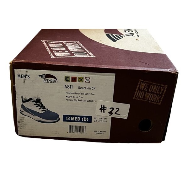 Avenger Reaction A11 Carbon Fiber Toe Men's High Top Work Boot Shoes Sz 13 Mens - Picture 5 of 16